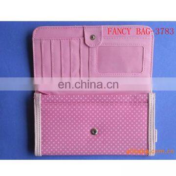 Fancy foldable pu wallets for girls made to order