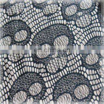 Knit polyester spandex with skull pattern lace coated