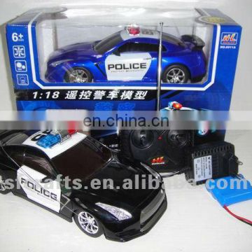 2014 Cool design 1:18 4 channel rc car,police car toy with light