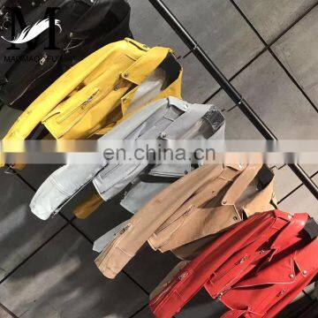 Wholesale Chinese Haining Genuine Leather Coat Woman Red Leather Jacket photo-6