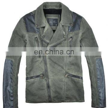 2015 Latest Fashion Men Motorbike Leather Jacket