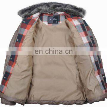 Latest New Mens Winter Fur Collar Thick Padded Down Jacket Leather photo-2
