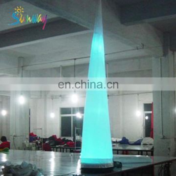 colorful circular LED inflatable cone models, LED inflatable cone for decoration