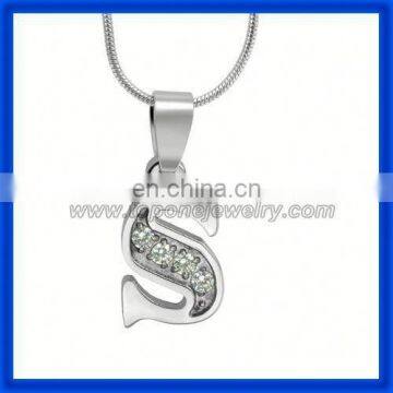 High class jewelry factory price stainless steel fancy alphabet pendants s pendants