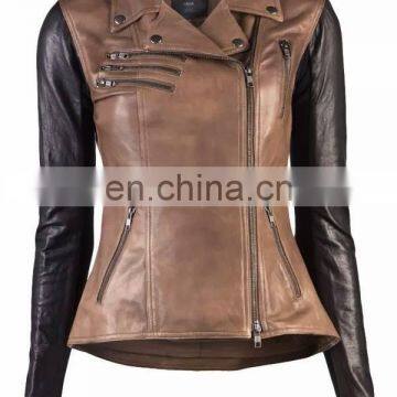 Two Tone Leather Jacket