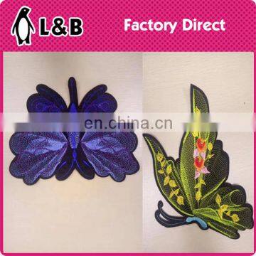 New design Embroidery 3D butterfly hot fix patch