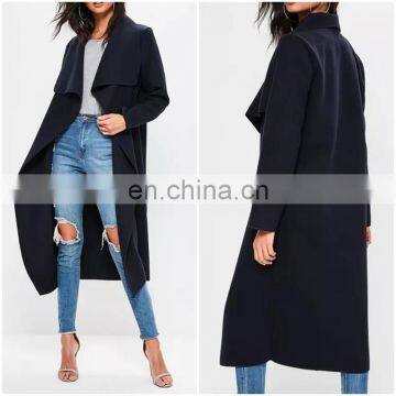 Custom Made Clear Coat Coat Stand on Ladies Black Long Wool Coats Winter photo-6