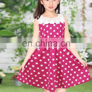 Hot Sale Wholesale Children girls polka dots dress