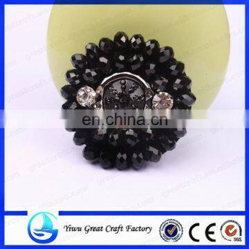 Shoes flower manufacturer to supply the new crystal beads flowers female model of circular water shoes