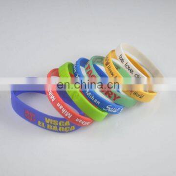 Hot sale New Amazing custom logo Promotional rubber bracelets with good quality