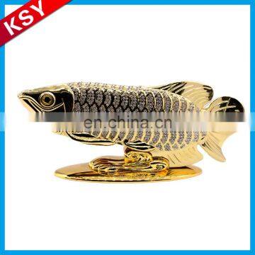 Hot Sale Fine Workmanship Distinctive Metal Ship Sculpture Fish For Home Decor