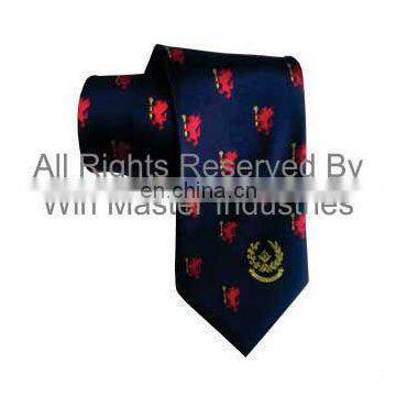 Black Square and Compass Shadow Blue Color Tie