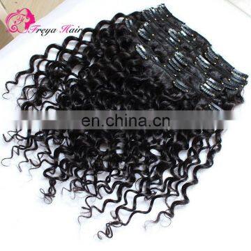 Clip in Human Hair Extensions Kinky Curl Mongolian Kinky Curly Hair photo-3