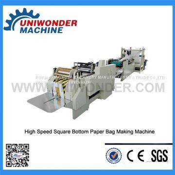 Fully Automatic Square Bottom Paper Bag Making Machine