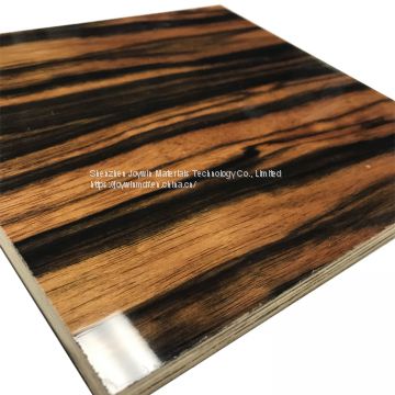 Natural Ebony veneer Plywood wall Panel/High Gloss UV Plywood MDF/Cabinet Use UV Board 18mm