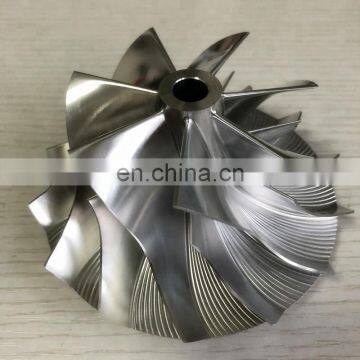 S400 75.20/107.00mm 7+7 Blades High Performance Turbo Aluminum 2618/milling/billet Compressor Wheel