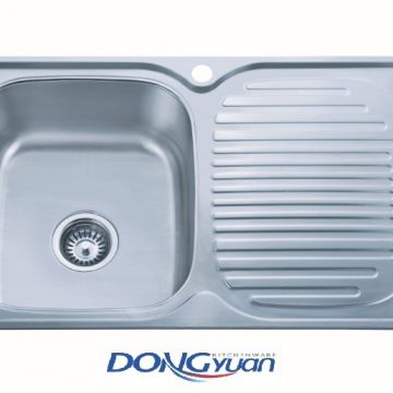 Guangdong Dongyuan Kitchenware European Standard Stainless Steel Single Bowl Single drain Kitchen Sinks