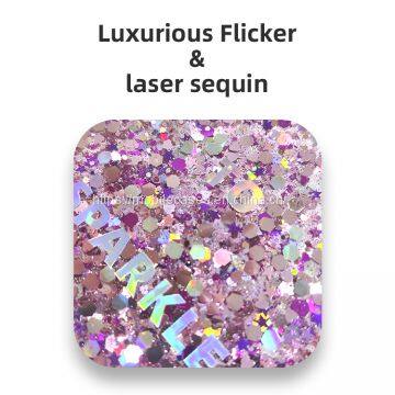 Factory Price Fully Cover Phone Case and Accessories Glitter Shinny TPU+PC Phone Case photo-2