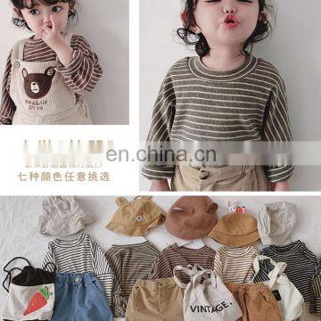 4555 Small MOQ for Customer Spring Long Sleeve T-shirt Girls Kids Clothing photo-2