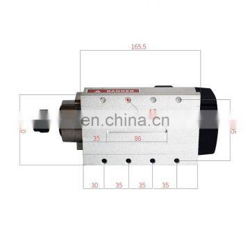 HONGJUN 220V 4 Ceramic Bearing Square 2.2kw Air Cooled Spindle Motor ER20 Runout-off 0.01mm CNC Engraving Milling Grind photo-4