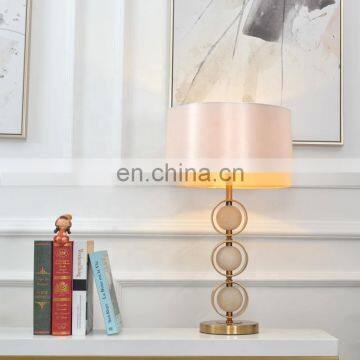 Metal Lamp Base White Fabric Shade Table Lamp Home Decor Led Table Light photo-5