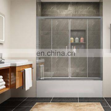 New Fashion Bathroom Glass Shower Screen Sliding Door Stainless Steel Glass Shower photo-2