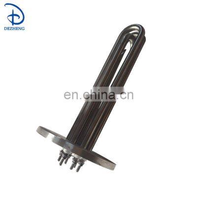 Stainless steel electric immersion flange tubular for water heating element