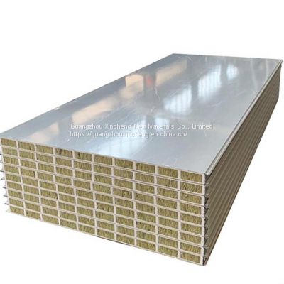 100mm Thickness Wall & Roof Glass Magnesium Rock Wool Sandwich Panel for Steel Warehouse