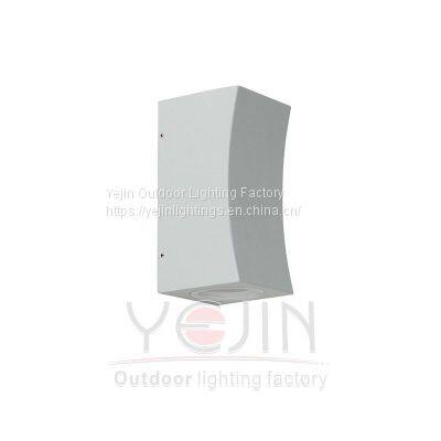 Aluminium Rectangle GU10 Type Up Down Outdoor Wall Light YJ-006S/2          GU10 socket lamp