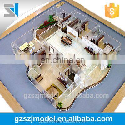 Architectural interior drawing house plan , building scale model