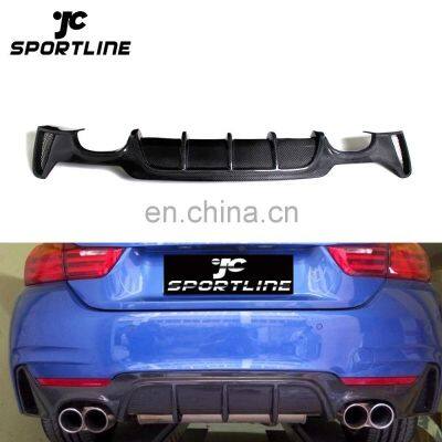 Carbon Fiber F32 Rear Bumper Diffuser Lip Quad Pipe for BMW 435i 440i F33 F36 M Sport 13-19