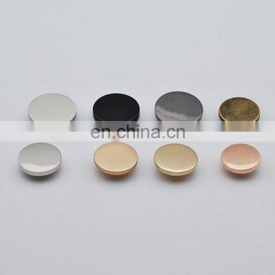 Metal Rose Gold Matte Black Alloy Flat Snap Button