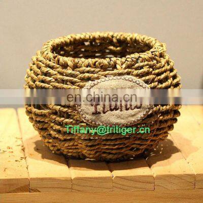 Eco-friendly Corn Husk Woven Flowerpot photo-3
