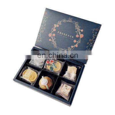 Custom biscuit origami folding gift box little cardboard box with compartments