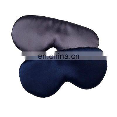 Silk Navy Blue Eyemask Weighted Sill Slik Eye Masks with Pouch