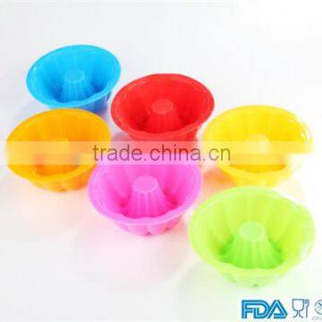 FDA & LFGB Silicone cake baking moulds/ Silicone muffin tray