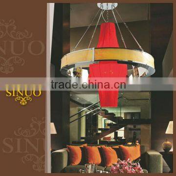 Fashion red chandelier residential lighting fixture