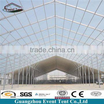 Guangzhou 40m width anti-uv workshop aluminum fireproof warehouse tent with abs wall