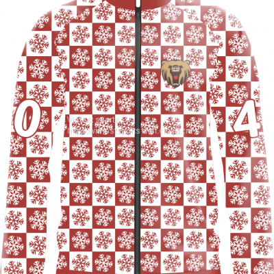 Red and White Custom Sublimation Jacket with Black Zipper Design for You