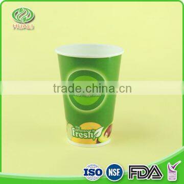 Modern style non-breakage disposable recycle 12 oz cold paper cup