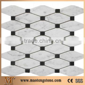 Carrara white marble 2" octagon mosaic tile