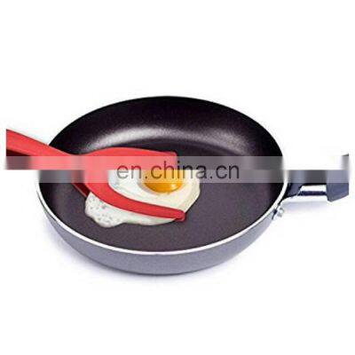 2 In 1 Multifunctional Non-Stick Food Clip Tongs Fried Egg Cooking Turner Pancake Spatula Pizza Barbecue Omelet Kitchen Clamp