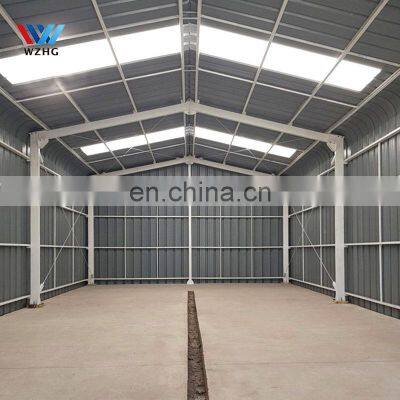 WZH Low Cost Long-span Prefabricated Steel Frame Doom Warehouse Plage Prefab Steel Structure Buildings photo-3