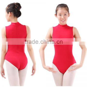 Graceful Turtle Neck Cotton Lycra Gymnastics Competition Leotards