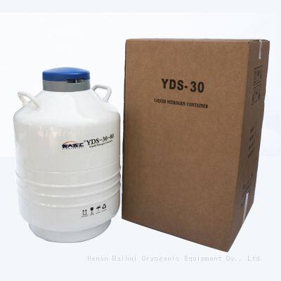 Nitrogen Cylinders Sale Used 30 Litres Wide Open Liquid Nitrogen Thermos for Insemination photo-2
