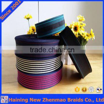 Fashion colored stripe woven elastic for garments accessories