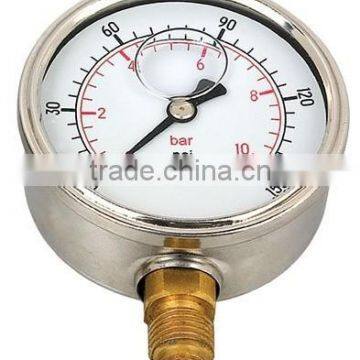 63mm 2.5" Radial Silicone Filled Manometer Stainless Steel Case Low Pressure photo-5