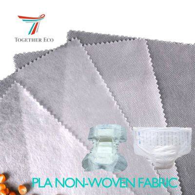 quanzhou factories diapers upper coating layer tecido n?o tecido Hydrophilic PBAT SMMS,SMS,SSS Non woven cloth biodegradable PLA spunbond nonwovens