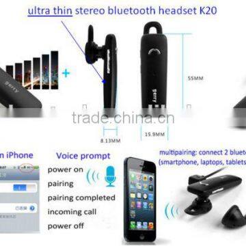 FCC and CE Stereo Bluetooth Headsets Gblue- K20 photo-2