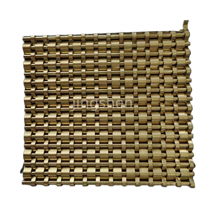 Decorative Woven Brass and Stainless Steel Crimped Wire Mesh, Offering Bending, Cutting, and Welding Services.